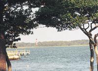 Memorial Park views Assateague Channel and Island. Its lighthouse, built in 1867, stands 142-feet high and is open for tours on selected weekends.