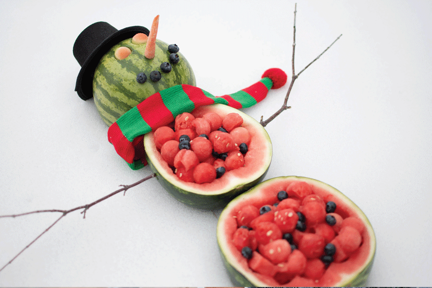 Watermelon Snowman